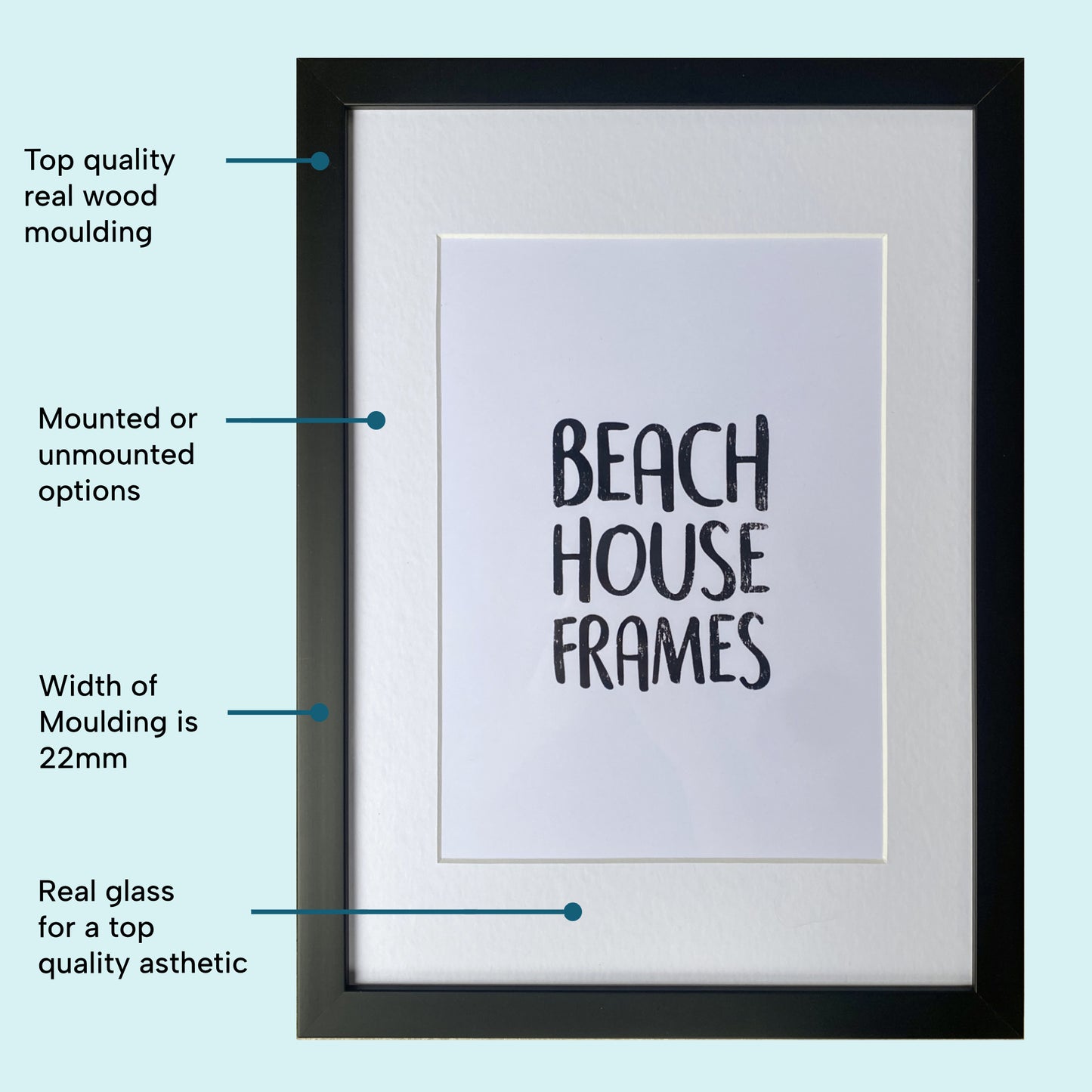 Matt Black Picture Frame image 1