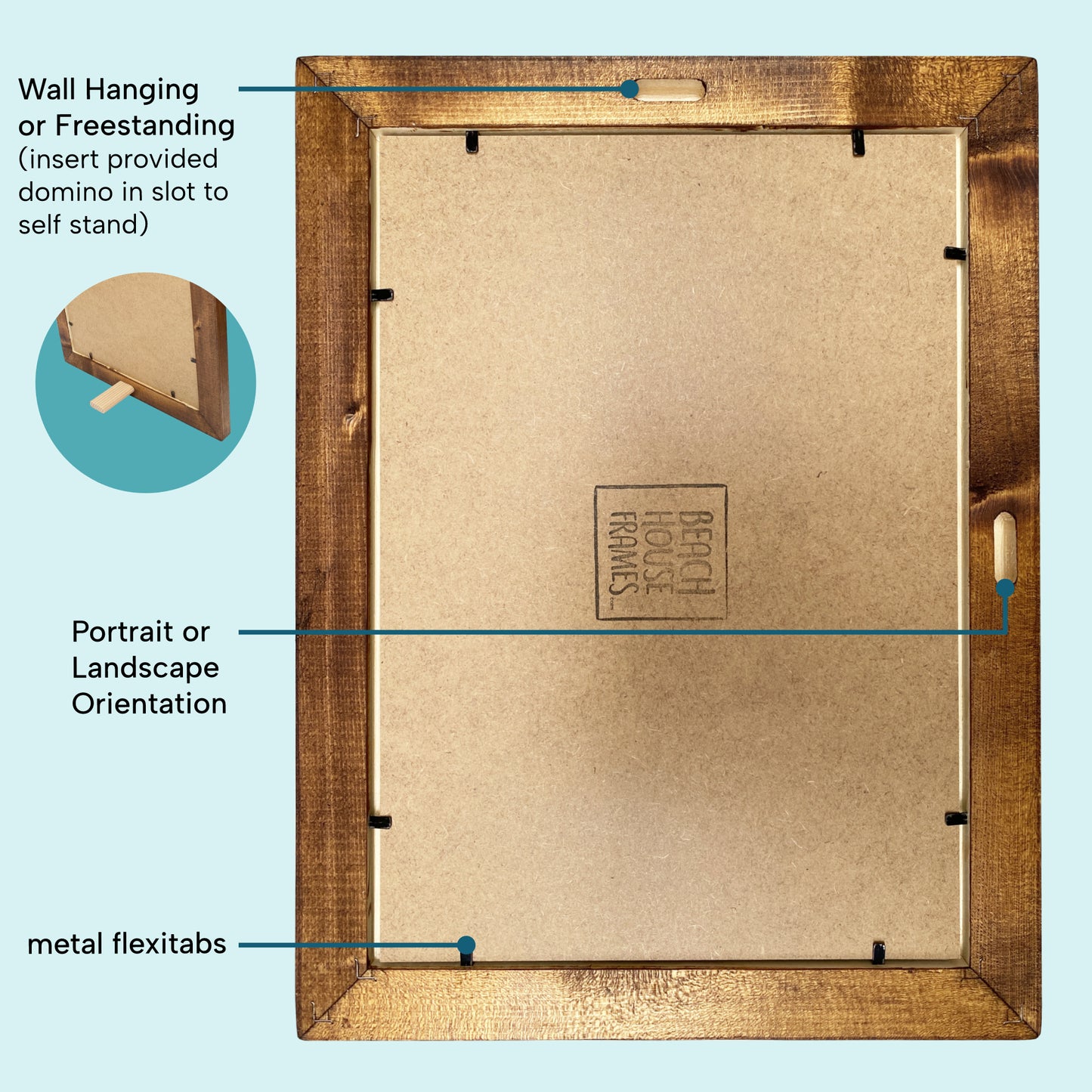 Dark Oak Picture Frame A2, A3, A4, A5, 5x5, 5x7, 6x6, 5x7, 6x8, 8x10, 11x1 image 3