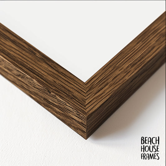 Dark Solid Oak Thin Picture Frame A1, A2, A3, A4, A5, 5x7, 6x6, 5x7, 6x8, 8x image 1