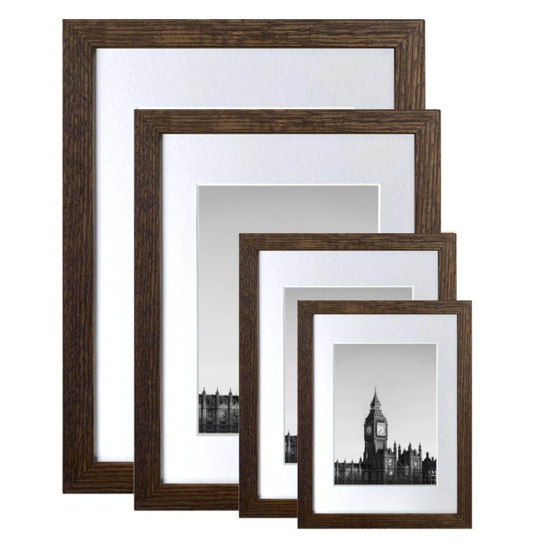 Dark Solid Oak Thin Picture Frame A1, A2, A3, A4, A5, 5x7, 6x6, 5x7, 6x8, 8x image 5
