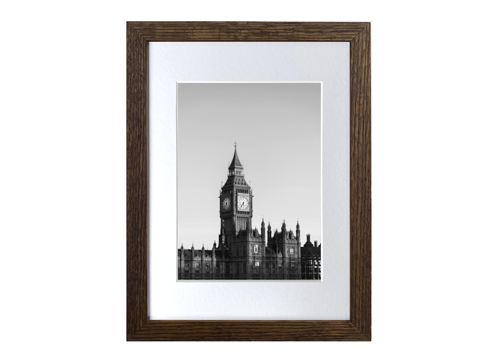 Dark Solid Oak Thin Picture Frame A1, A2, A3, A4, A5, 5x7, 6x6, 5x7, 6x8, 8x image 4